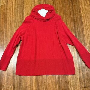 Athleta Red Cowl Neck Sweater